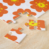 Orangefarbenes Muster der Blume Puzzle (Seite)
