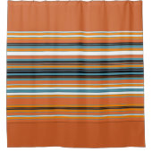 Orangefarbenes Muster Duschvorhang (Vorderseite)