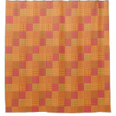 Orangefarbenes Muster Duschvorhang (Vorderseite)