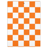 Orangefarbenes Muster eines Karos Klemmbrett (Rückseite)