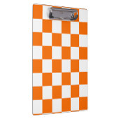 Orangefarbenes Muster eines Karos Klemmbrett (Rechts)