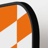 Orangefarbenes Muster eines Karos Pickleball Schläger (Linke Seite)