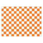 Orangefarbenes Muster eines Karos Tischdecke (Vorderseite (Horizontal))