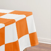 Orangefarbenes Muster eines Karos Tischdecke (Beispiel)