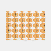 Orangefarbenes Muster Fleecedecke (Vorderseite (Horizontal))