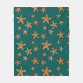 Orangefarbenes Muster Fleecedecke (Vorderseite)
