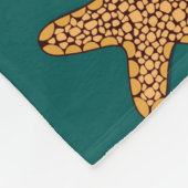 Orangefarbenes Muster Fleecedecke (Ecke)