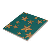 Orangefarbenes Muster Fliese (Seite)