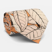Orangefarbenes Muster für Blume Krawatte (Gerollt)