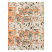 Orangefarbenes Muster für Blume Tischdecke (Vorderseite)