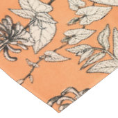 Orangefarbenes Muster für Blume Tischdecke (Schrägansicht)