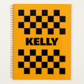 Orangefarbenes Muster für die Organisation Planer (Vorderseite)