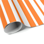 Orangefarbenes Muster für vertikale Streifen Geschenkpapier (Rolleneckpunkt)