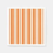 Orangefarbenes Muster für vertikale Streifen Serviette (Vorderseite)