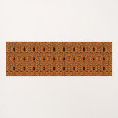 Orangefarbenes Muster geometrischer Kunst für Stäm Yogamatte (Rückseite (Horizontal))