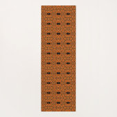 Orangefarbenes Muster geometrischer Kunst für Stäm Yogamatte (Rückseite)