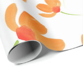 Orangefarbenes Muster Geschenkpapier (Rolleneckpunkt)