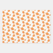 Orangefarbenes Muster Geschenkpapier Set (Vorderseite 3)