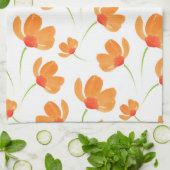 Orangefarbenes Muster Geschirrtuch (Gefaltet)