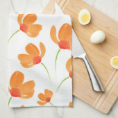 Orangefarbenes Muster Geschirrtuch (Viertel Falte)