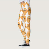 Orangefarbenes Muster Leggings (Links)