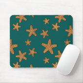Orangefarbenes Muster Mousepad (Mit Mouse)