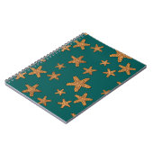 Orangefarbenes Muster Notizblock (Linke Seite)