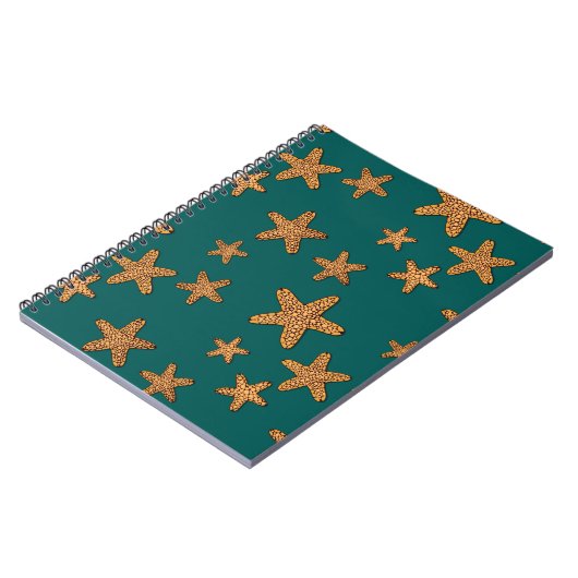 Orangefarbenes Muster Notizblock (Linke Seite)