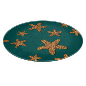 Orangefarbenes Muster Schneidebrett (Ecke)