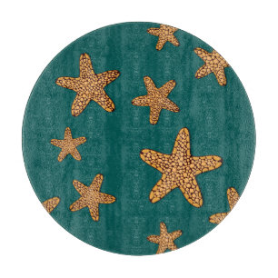 Orangefarbenes Muster Schneidebrett