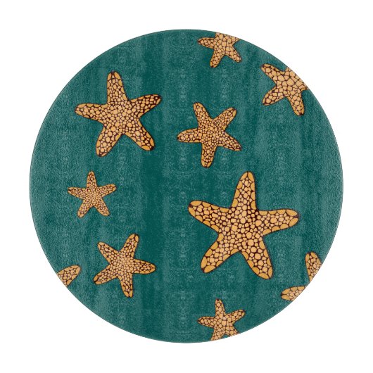 Orangefarbenes Muster Schneidebrett (Vorderseite)