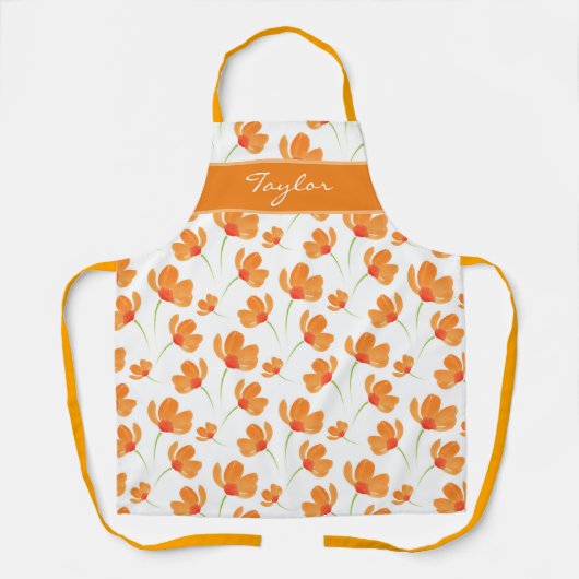 Orangefarbenes Muster Schürze (Vorderseite)