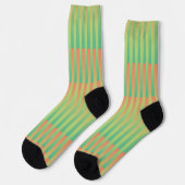 Orangefarbenes Muster Socken (Linkes Detail)