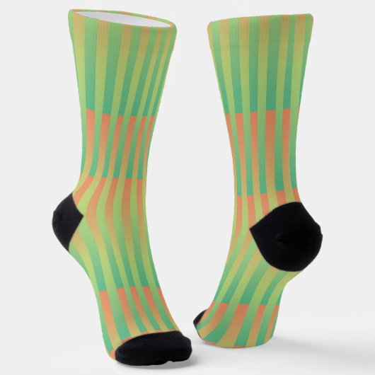 Orangefarbenes Muster Socken (Gewinkelt)