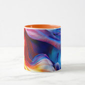 Orangefarbenes Muster Tasse (Zentrum)