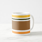 Orangefarbenes Muster Tasse Streifen (VorderseiteRechts)
