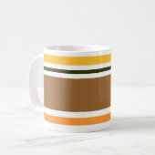 Orangefarbenes Muster Tasse Streifen (Vorderseite Links)