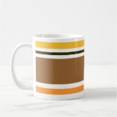 Orangefarbenes Muster Tasse Streifen (Links)