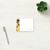 Orangefarbenes Muster und Hintergrund Post-it Klebezettel (Büro)