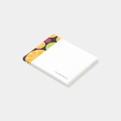 Orangefarbenes Muster und Hintergrund Post-it Klebezettel (angewinkelt)