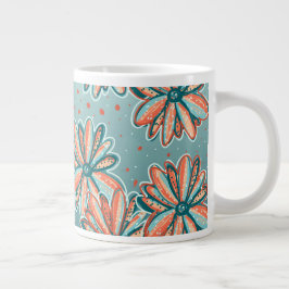 Orangefarbenes Muster von Lisa Casineau Jumbo-Tasse