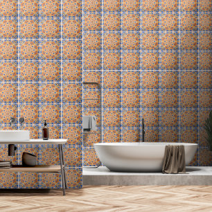 Orangefarbenes Muster Wallpaper 2' x 4' Tapete