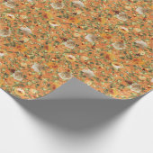 Orangefarbenes Musterpapier Geschenkpapier (Ecke)