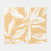 Orangefarbenes nahtloses Muster mit gestreiftem Rü Fleecedecke (Vorderseite (Horizontal))