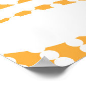 Orangefarbenes nahtloses Muster mit gestreiftem Rü Poster (Ecke)