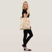 Orangefarbenes nahtloses Muster mit gestreiftem Rü Tasche (Am Model)