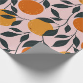 Orangefarbenes, nahtloses Muster. orangefarbenes M Geschenkpapier (Ecke)