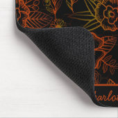 Orangefarbenes nahtloses Muster personalisiert Mousepad (Ecke)