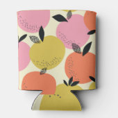 Orangefarbenes, nahtloses Sommermuster. Dosenkühler (Rückseite)