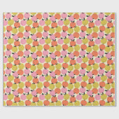 Orangefarbenes, nahtloses Sommermuster. Geschenkpapier (Flach)